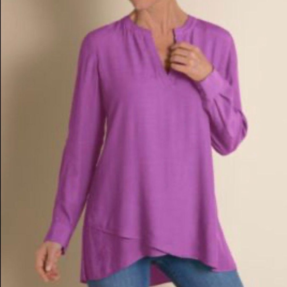 Soft Surroundings NWOT Purple Asymmetrical Tunic